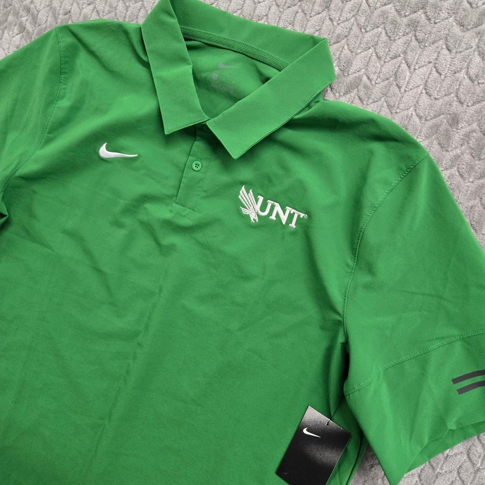 Nike Sideline Flex Coaches UNT North Texas Mean Green Polo Shirt Mens XL NEW